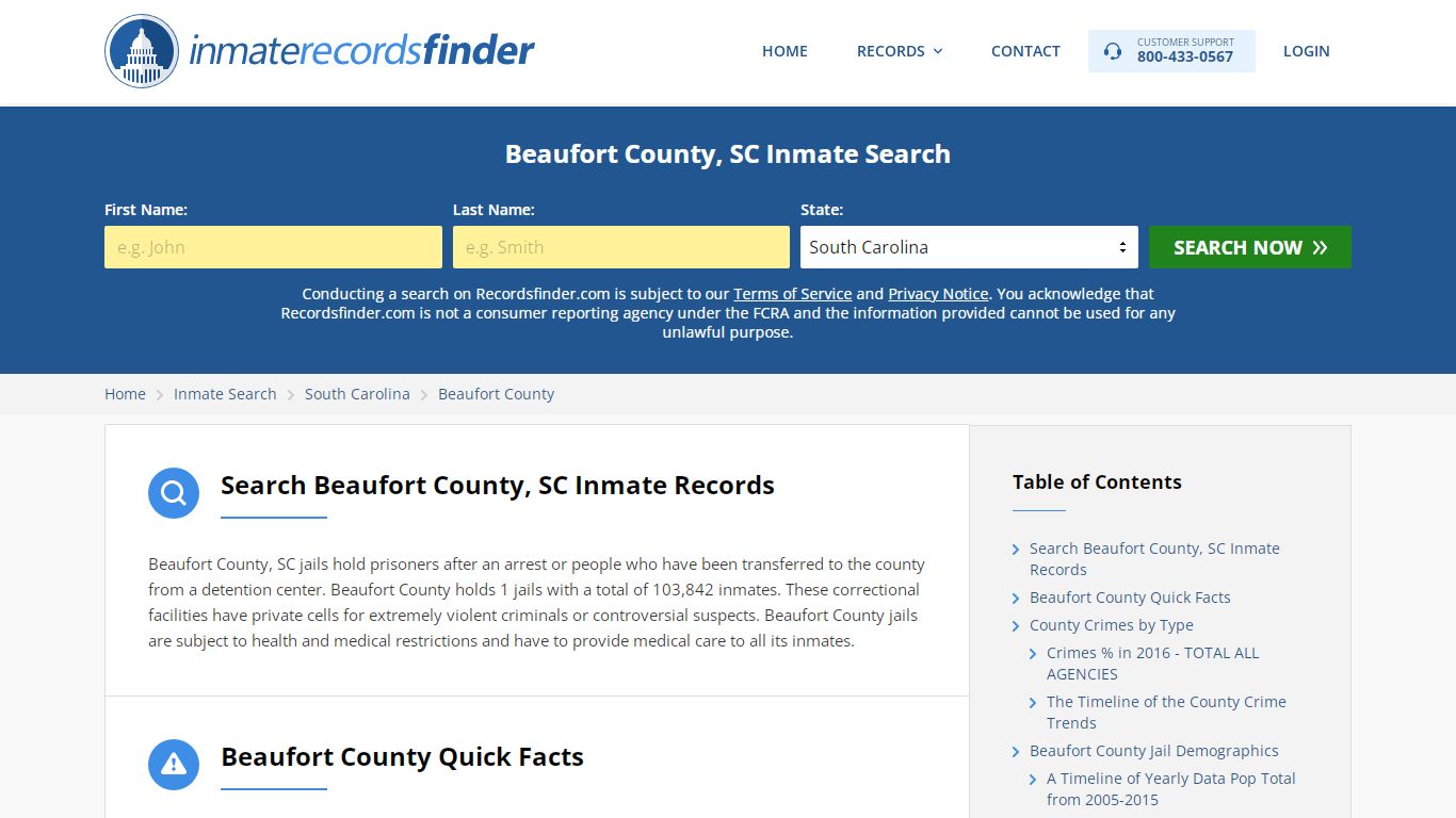 Beaufort County, SC Inmate Lookup & Jail Records Online